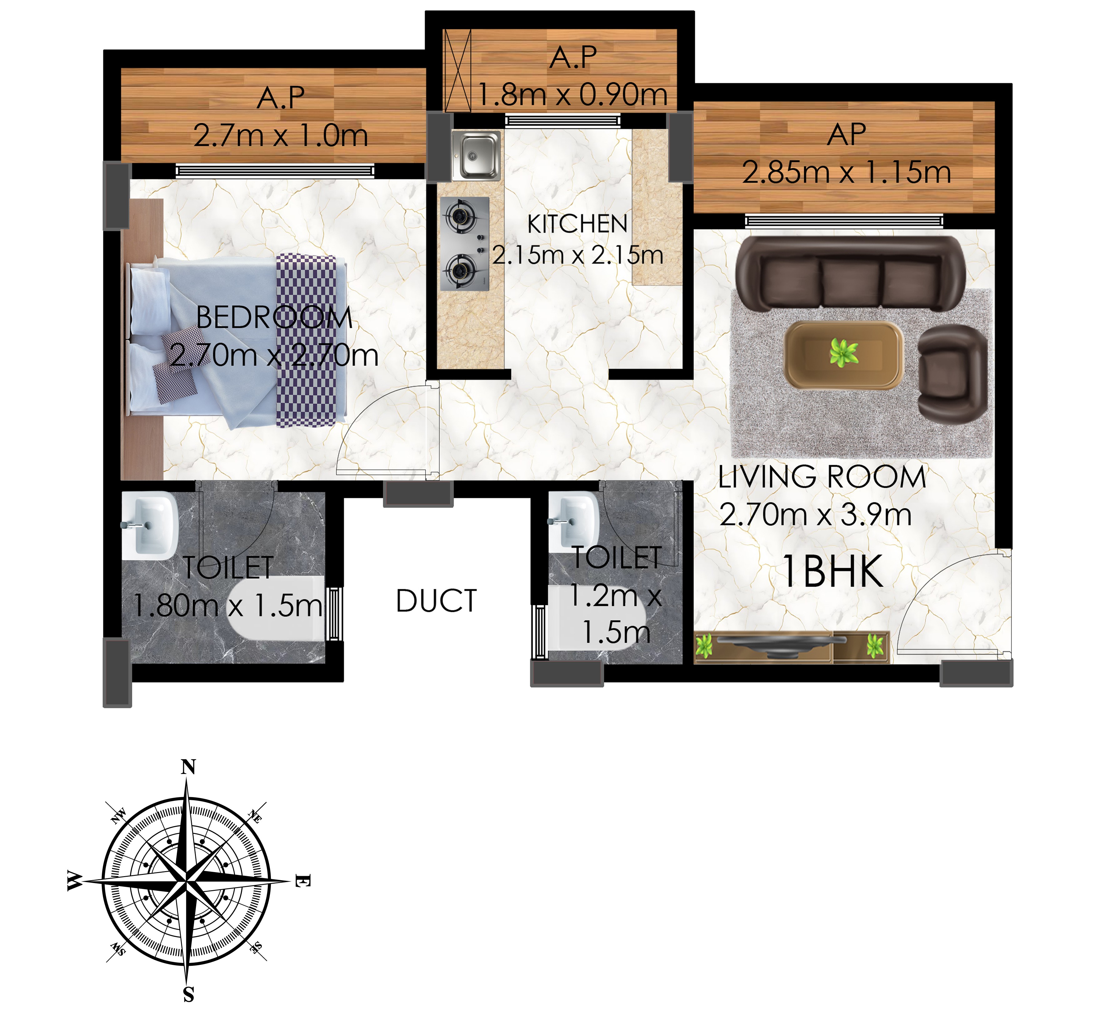 1 bhk 